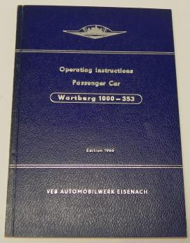 Betriebsanleitung Wartburg 1000 - 353 - englisch