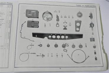 Ersatzteilkatalog / Ersatzteilliste für Einheits-Fahrgestell für m. PKW mit Horch-Motor-Getriebe-Block (Wehrmacht) - HORCH 901 - März 1937