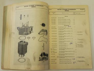Ersatzteilkatalog / Ersatzteilliste für ROBUR Motor 1NVD12,5 SL - Ausgabe 1965