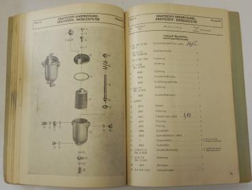Ersatzteilkatalog / Ersatzteilliste für ROBUR Motor 1NVD12,5 SL - Ausgabe 1965