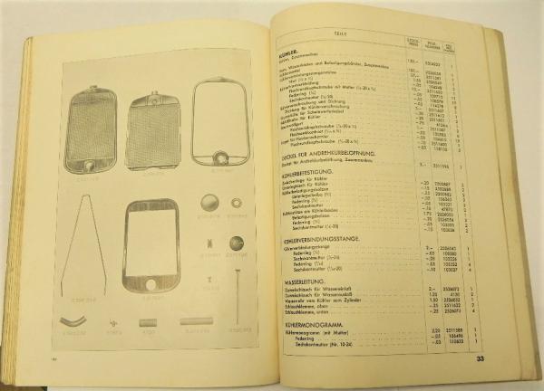 Ersatzteilkatalog / Ersatzteilliste OPEL Blitz 2,6 Liter - Mail 1931