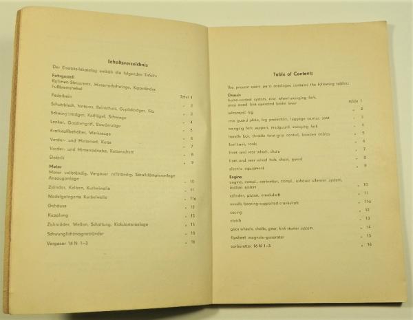 Ersatzteilkatalog SIMSON - MOKRAD Sperber - SR 4-3 - Ausgabe 1970
