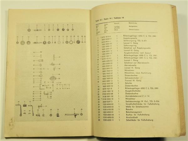 Ersatzteilkatalog SIMSON - MOKRAD Sperber - SR 4-3 - Ausgabe 1970