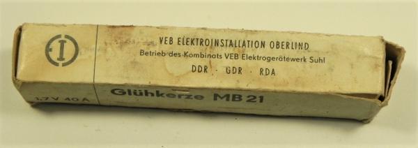 Glühkerze D (neue Bezeichnung MB 21) - 1,7V 40A - z.B. für Famulus luftgekühlt RS 14/30 und RS14/36 und T174