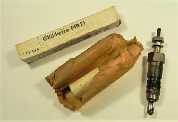 Glühkerze D (neue Bezeichnung MB 21) - 1,7V 40A - z.B. für Famulus luftgekühlt RS 14/30 und RS14/36 und T174
